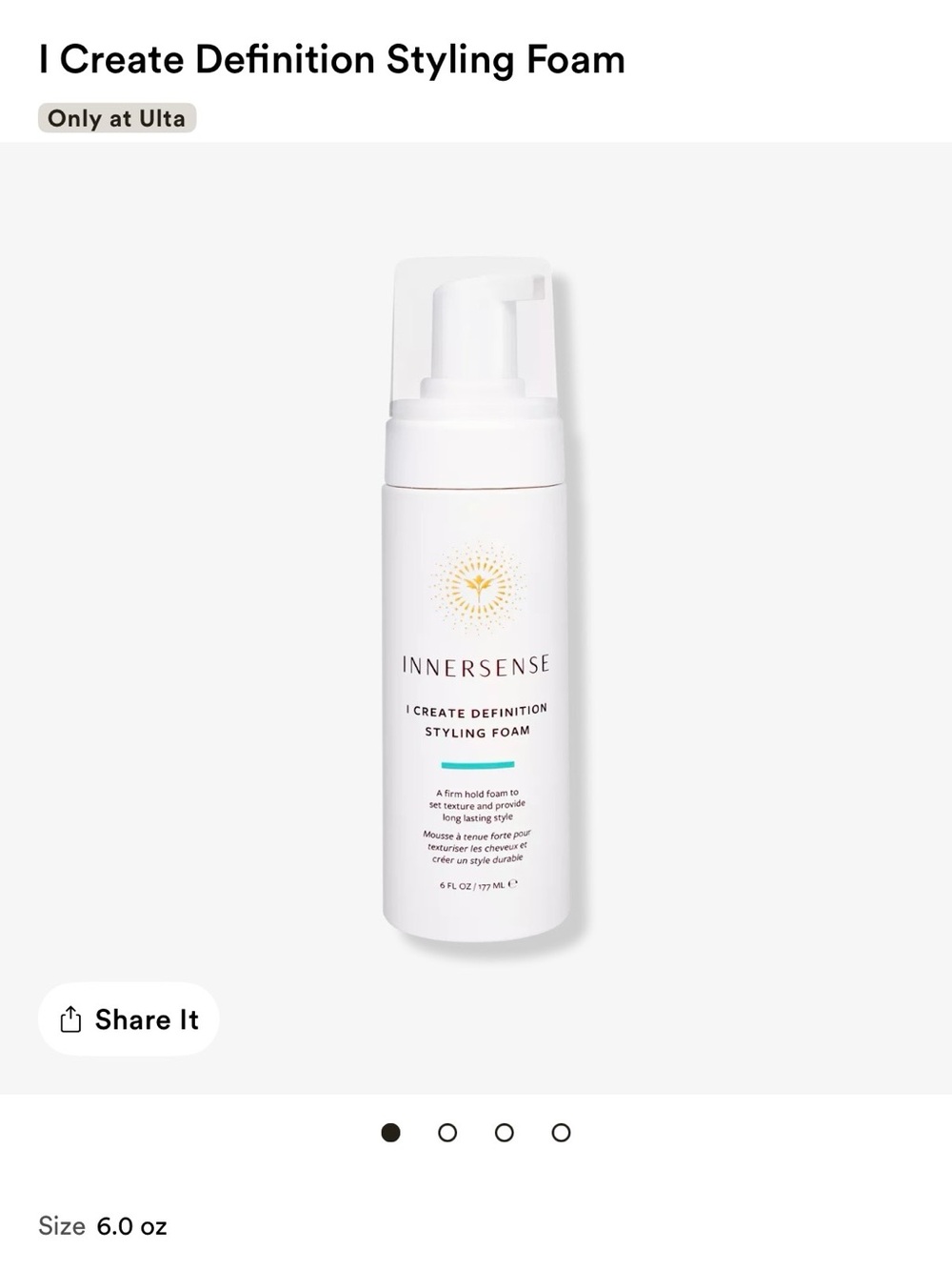 Innersense I Create Definition Styling Foam